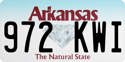 AR license plate 972KWI