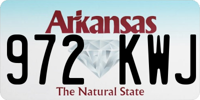 AR license plate 972KWJ