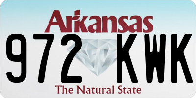AR license plate 972KWK