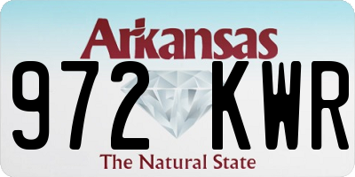 AR license plate 972KWR