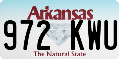 AR license plate 972KWU