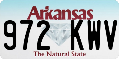 AR license plate 972KWV