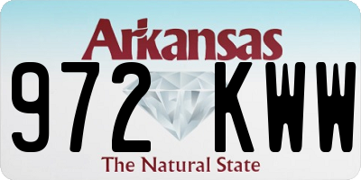 AR license plate 972KWW