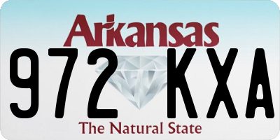AR license plate 972KXA