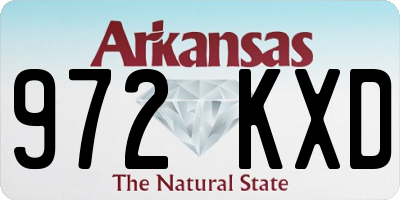 AR license plate 972KXD