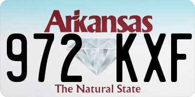 AR license plate 972KXF