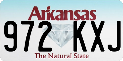 AR license plate 972KXJ