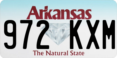 AR license plate 972KXM