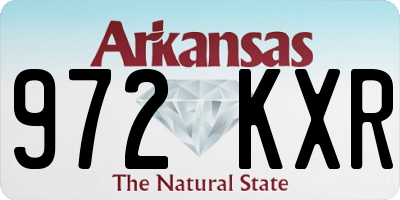 AR license plate 972KXR