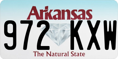 AR license plate 972KXW