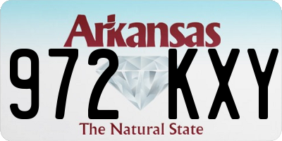 AR license plate 972KXY
