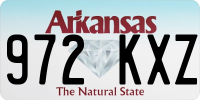 AR license plate 972KXZ