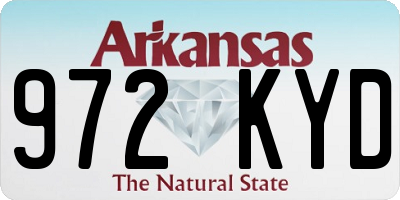AR license plate 972KYD
