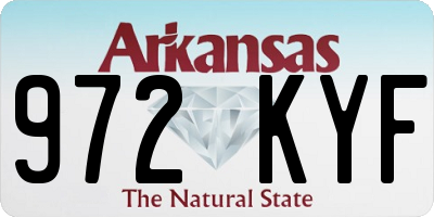 AR license plate 972KYF