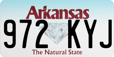 AR license plate 972KYJ