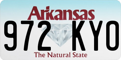AR license plate 972KYO