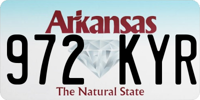 AR license plate 972KYR