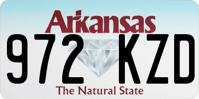 AR license plate 972KZD