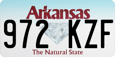 AR license plate 972KZF