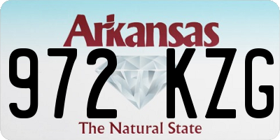AR license plate 972KZG