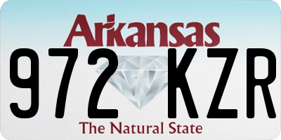 AR license plate 972KZR