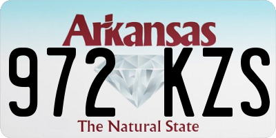 AR license plate 972KZS