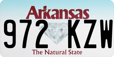 AR license plate 972KZW