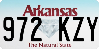 AR license plate 972KZY