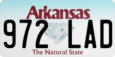 AR license plate 972LAD