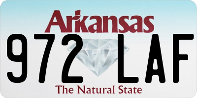 AR license plate 972LAF