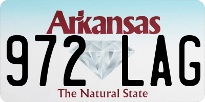 AR license plate 972LAG