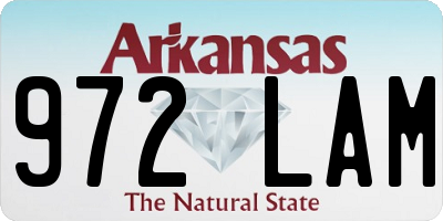 AR license plate 972LAM