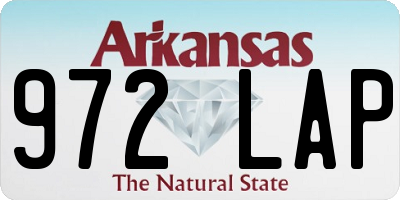 AR license plate 972LAP