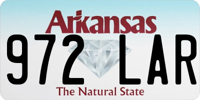 AR license plate 972LAR