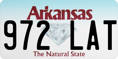 AR license plate 972LAT
