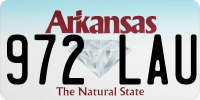 AR license plate 972LAU
