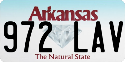 AR license plate 972LAV
