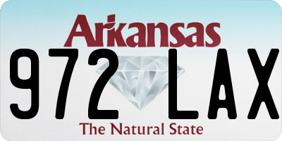 AR license plate 972LAX