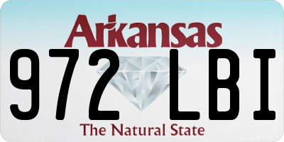 AR license plate 972LBI