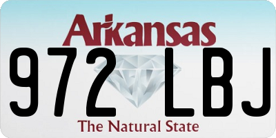 AR license plate 972LBJ
