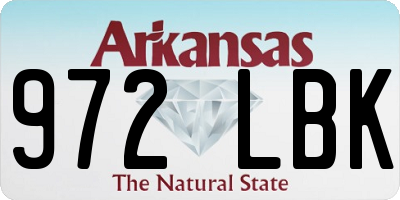 AR license plate 972LBK