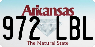 AR license plate 972LBL