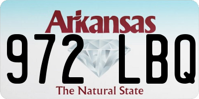 AR license plate 972LBQ