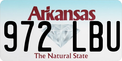 AR license plate 972LBU