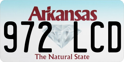 AR license plate 972LCD