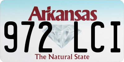 AR license plate 972LCI
