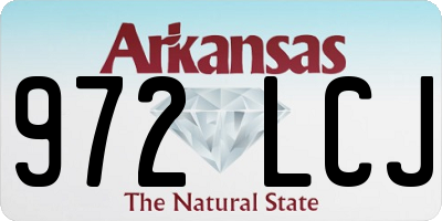 AR license plate 972LCJ