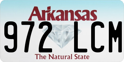 AR license plate 972LCM