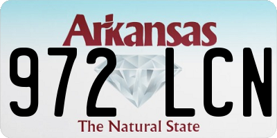AR license plate 972LCN