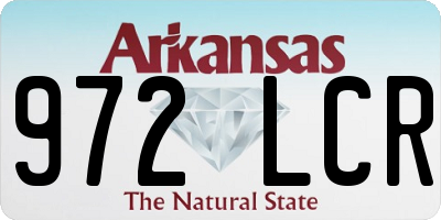 AR license plate 972LCR
